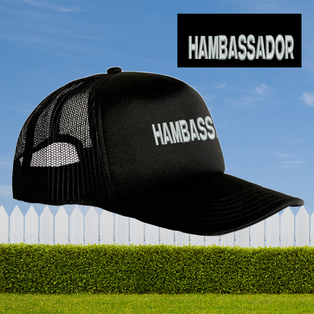 Between Two Beers HAMBASSADOR Black Trucker Foam Cap